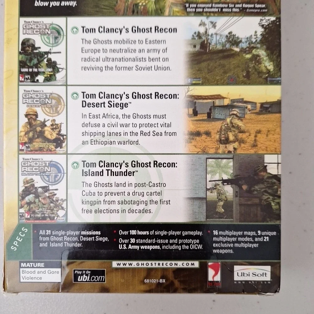 Tom Clancy's Ghost Recon Gold Edition for PC Open Box